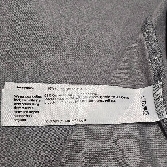 Eileen Fisher Sleeveless Midi Sun Dress Women Size PTP Gray Org Cotton - Picture 11 of 14